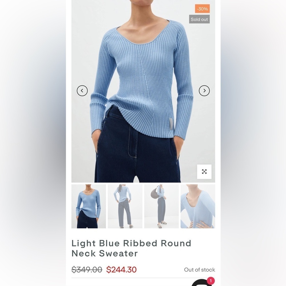 Adolfo Dominguez ribbed Top size S